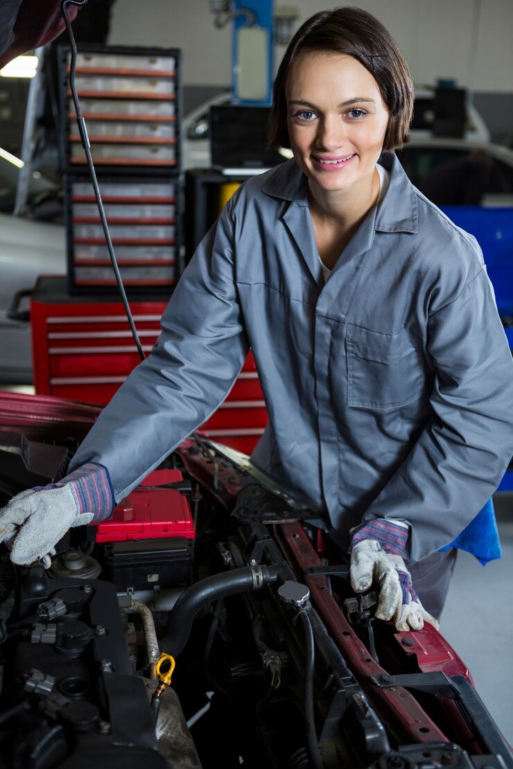 Automotive technician working